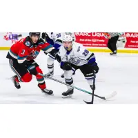 Victoria Royals' Riley Gannon vs. Kelowna Rockets' Ismail Abougouche