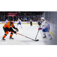 Lehigh Valley Phantoms' Cameron York versus Laval Rocket's Rafael Harvey-Pinard