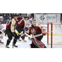 Tucson Roadrunners' Victor Soderstrom and Tyler Parks on game night