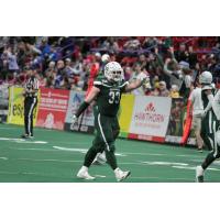 Linebacker James Brown with the Green Bay Blizzard