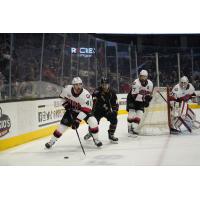 Belleville Senators defenceman Jonathan Aspirot with the puck