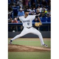 Pitcher Nelvin Correa with the Hudson Valley Renegades