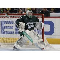 Goaltender Dylan St. Cyr with Michigan State