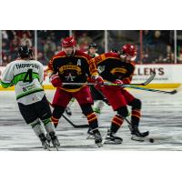 Allen Americans' Jack Combs and Ottawa Senators' Tristan Thompson on game night