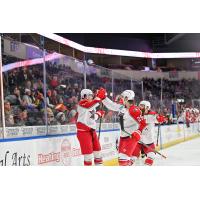 Allen Americans celebrate a goal