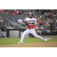 Fayetteville Woodpeckers' Luis Angel Rodriguez on the mound