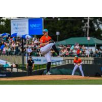 Carlos Rodon pitching for the Somerset Patriots
