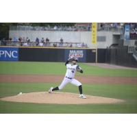 Fayetteville Woodpeckers' Manuel Urias on the mound