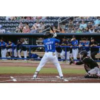 Biloxi Shuckers' Jackson Chourio at bat