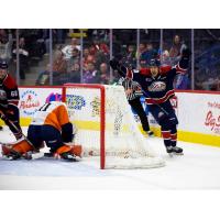 Saginaw Spirit's Zayne Parekh celebrates win