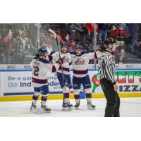 Saginaw Spirit celebrate win