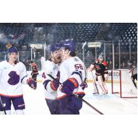 Youngstown Phantoms' Adam Pietila and Charlie Cerrato on game night