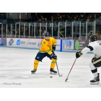 Madison Capitols captain Ethan Elias wears the Madison Muskies jersey