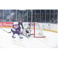 Youngstown Phantoms' Adam Pietila and Cedar Rapids RoughRiders' James Norton in action