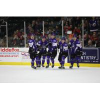 Tri-City Storm celebrate one of their 12 goals