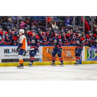 Saginaw Spirit celebrate win