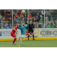 St. Louis Ambush eye the ball against the Kansas City Comets