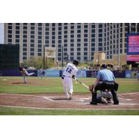 Biloxi Shuckers' Eduardo Garcia at bat