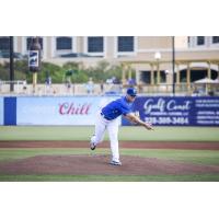 Biloxi Shuckers' TJ Shook on the mound