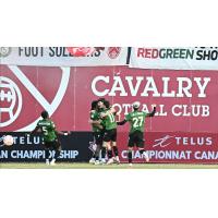 Cavalry FC celebrate a goal