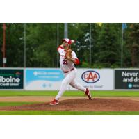 Winnipeg Goldeyes' Landen Bourassa on the mound