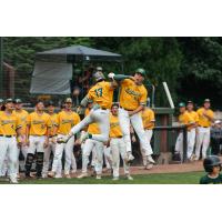 Sanford Mainers' Jorge Burgos and Christopher Willis on game night