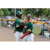 Sanford Mainers' Jared Davis and Mateo Hernandez