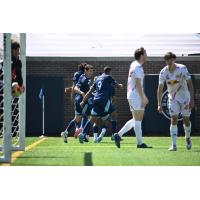 Chattanooga FC celebrates Callum Watson's goal against New York Red Bulls II