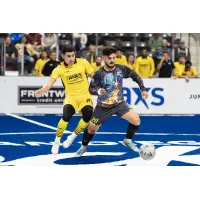 Milwaukee Wave's Alex Sanchez and San Diego Sockers' Gabriel Costa on game night