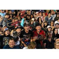 Fans enjoy a Winnipeg Goldeyes game