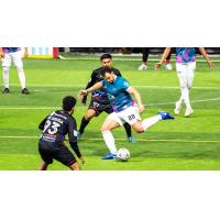 St. Louis Ambush forward Duduca Carvalho vs. the Dallas Sidekicks