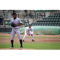 Rome Emperors first baseman Will Verdung on base vs. the Winston-Salem Dash