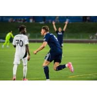 Crown Legacy's Emmanuel Uchegbu and Chattanooga FC's Peter Plougmand