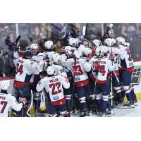 South Carolina Stingrays mob Charlie Combs after his overtime score