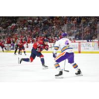 South Carolina Stingrays forward Erik Middendorf shoots against the Orlando Solar Bears