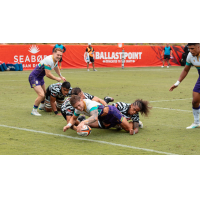 NOLA Gold dives for a try against the San Diego Legion