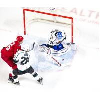 Allen Americans forward Spencer Asuchak eyes the goal