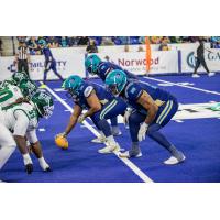 Massachusetts Pirates line up against the Green Bay Blizzard