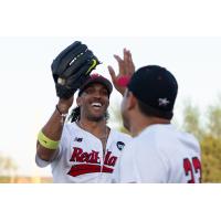 Fargo-Moorhead RedHawks exchange congratulations