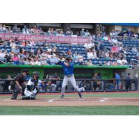 Cooper Pratt at bat for the Biloxi Shuckers