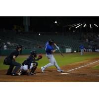 Brock Wilken at bat for the Biloxi Shuckers