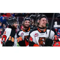 Medicine Hat Tigers all smiles after winning Game Four of the 2025 WHL Championship Series