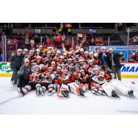Medicine Hat Tigers celebrate win
