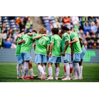 Sounders FC huddle