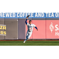 Chris Newell catches a fly ball for the Tulsa Drillers
