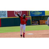 Hickory Crawdads outfielder Pablo Guerrero