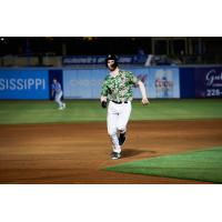 Biloxi Shuckers third baseman Luke Adams