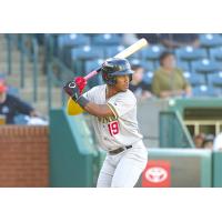 Rome Emperors shortstop Lizandro Espinoza at bat