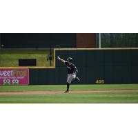 Rafael Flores of the Somerset Patriots rounds the bases