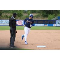 Joey Meneses of the Syracuse Mets rounds the bases